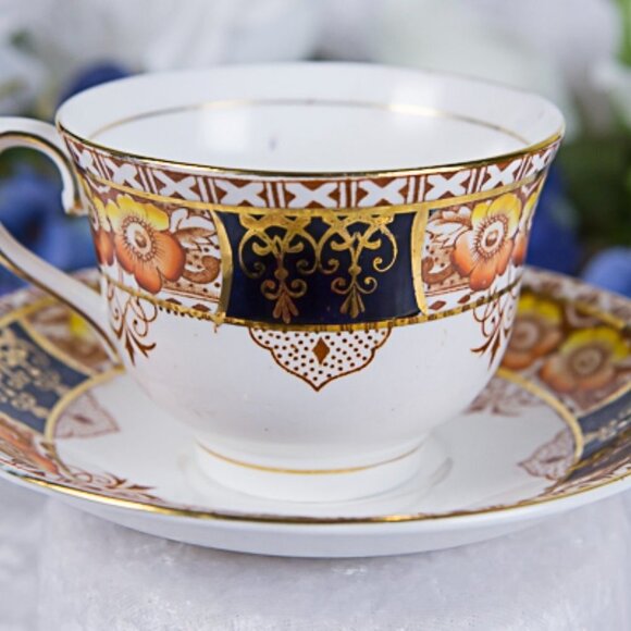 Vintage Imari Style Colclough English Bone China Tea Cup and Saucer 1930… - Picture 2 of 15